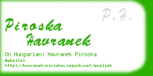 piroska havranek business card